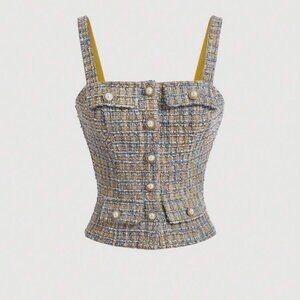 Tweed Tank Top: Elevate Your Workwear with Elegance & Style